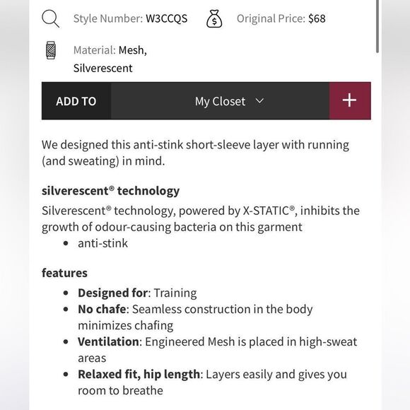 Lululemon Swiftly Relaxed Short Sleeve
Purple Quartz / Violet Grey - Picture 4 of 8